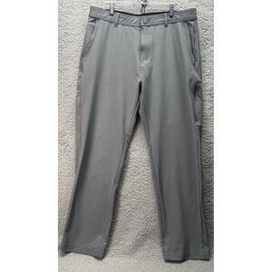 Hurley Pants Mens 36x32 Grey Polyester Spandex Straight Elastic Waist